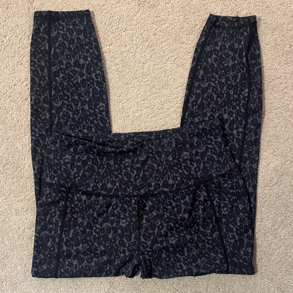 RBX Black and Gray Leopard Print Leggings
